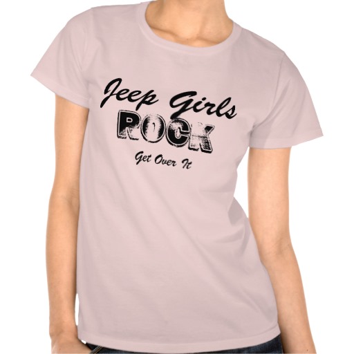Jeep Girls ROCK Black on Light T-Shirt  Zazzle