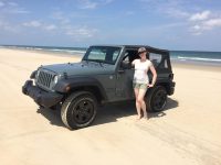 My girl and my jeep on the beach  Jeep