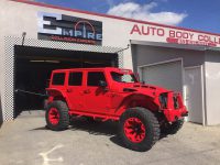 Red Custom Jeep Wrangler  Empire Collision Experts